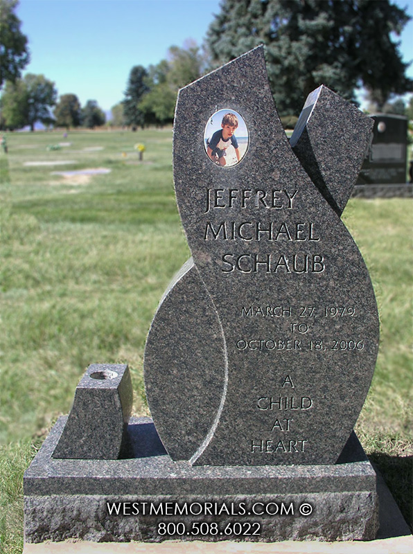 shaub gray headstone tombstone for child