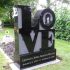 miller black granite heart love custom headstone monument