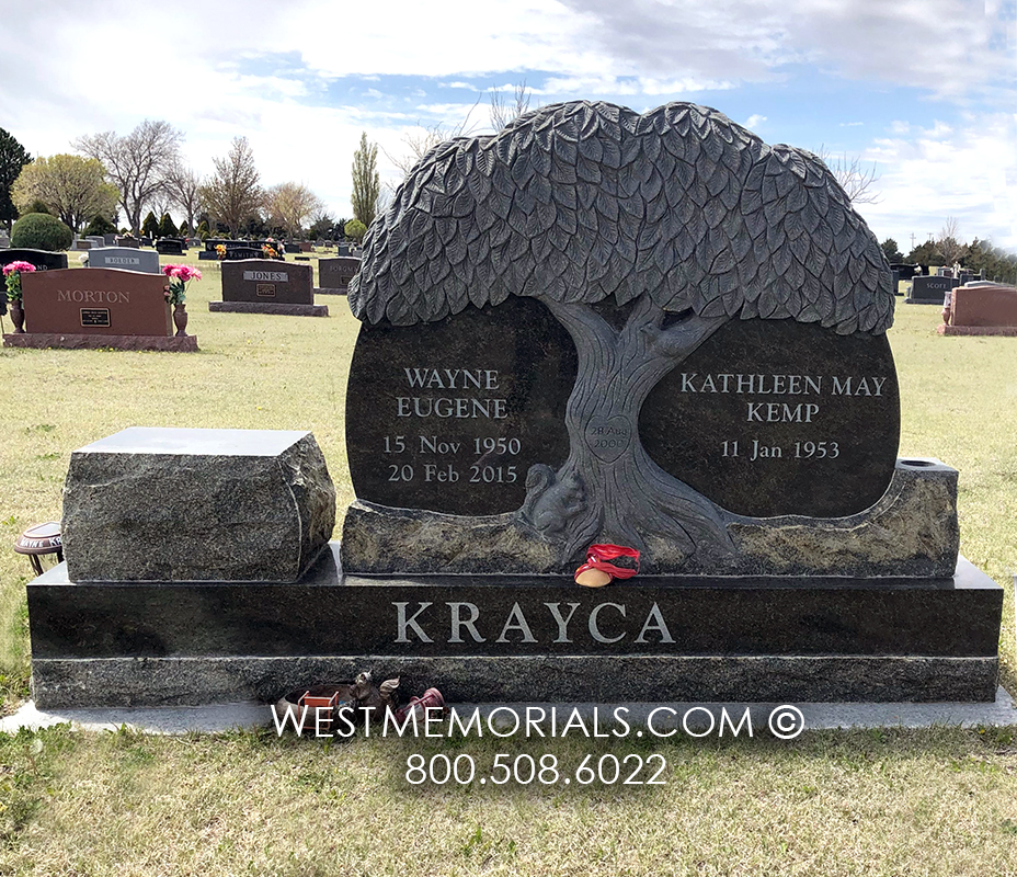 granite mable tree headstone memorial