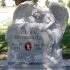 rodriguez custom gray granite angel headstone