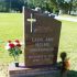 red granite cross religious unique headstone