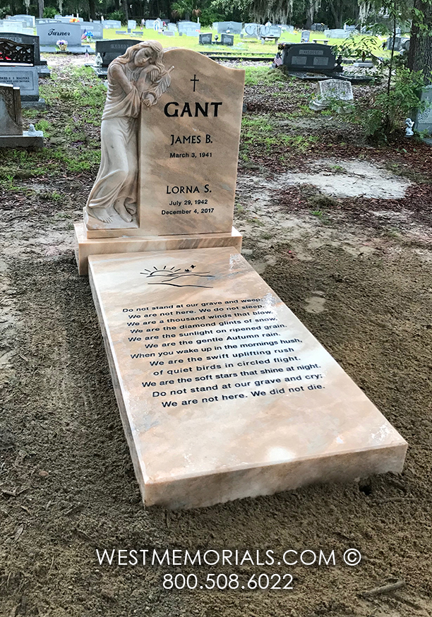 gant custom marble grave ledger monument