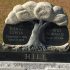 tree headstone companion rough stippled headstone