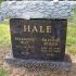hale log tree stump lumber gold lettering headstone gravestone monument