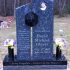 glover custom blue black granite hand cross portrait headstone memorial