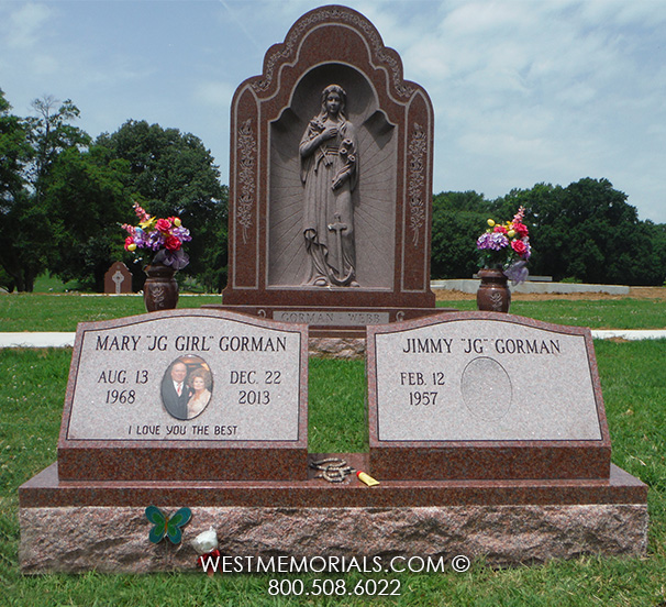 gorman custom religious headstone and family monument