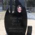 goetz black granite modern contemporary religious headstone for teenager