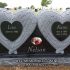 nelson hearts wings black granite cupcakes headstone for grave