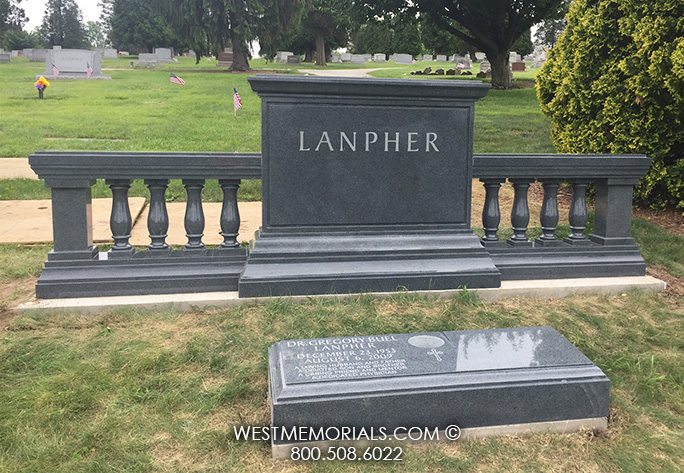 lanpher granite fence and grave marker custom headstones for grave