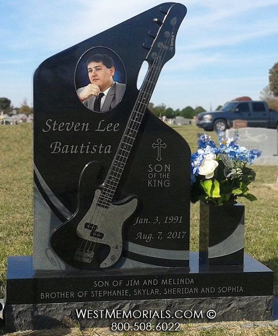 bautista black guitar gravestone