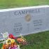 campbell white granite companion headstone monument