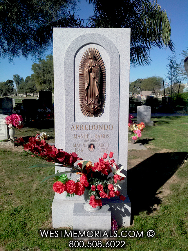 arrendo catholic upright headstone