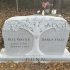 dunn gray granite companion heart tree headstone