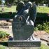 jones angelique blue granite angel heart custom headstone memorial