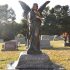 stallcup purple charcoal granite bronze angel statue custom headstone