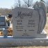 metcalf gray granite angel carved companion double cross religious unique headstone