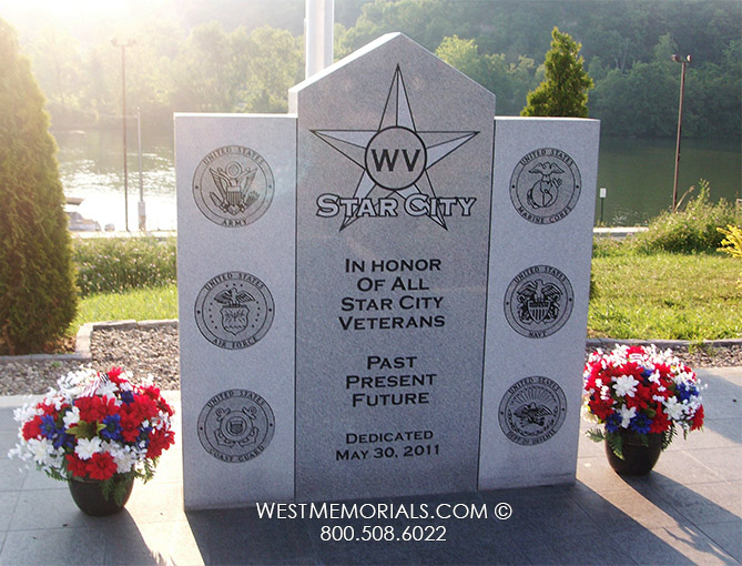 west virginia star city veterans memorial
