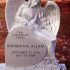 allam gray granite headstone angel heart hand carved custom headstone gravestone