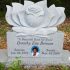 brinson custom gray rose headstone with colorful portrait