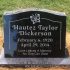 dickerson black granite slant custom headstone with butterfly