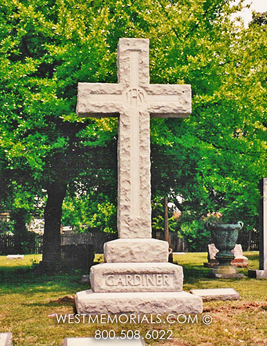 gardiner granite cross religious free standing family estate grave monument
