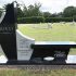 hurst custom family grave bench black granite