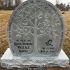 krull upright headstone gray granite tree memorial