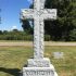kruthaupt gray granite tall cross family grave monument