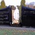 marino custom black family monument with white marble angels