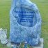 neal blue granite boulder rough horse dog cat custom headstone monument