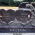 nelson blue granite double companion memorial headstone angel