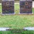 pailet red brown granite wreath footstone and headstones