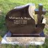 rego black granite cross unique custom headstone