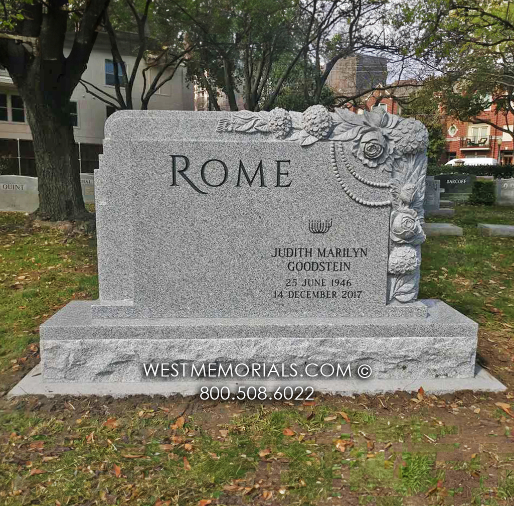 rome jewish granite headstone monument