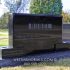 rubel black granite modern single companion headstone