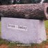 strunk-embry wood log custom headstone tombstone