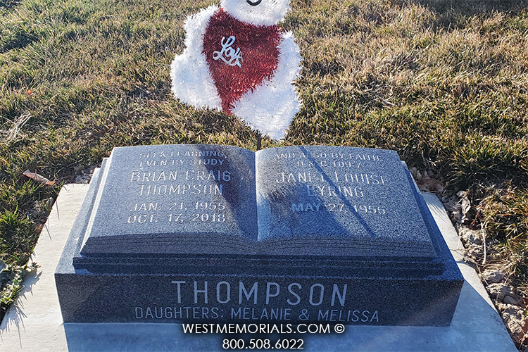 thompson book gravestone monument