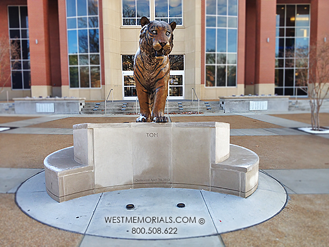 tom university of memphis custom monument for university