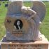 vaughn angel heart pink headstone memorial