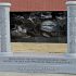 WWII black gray granite memorial monument for veterans