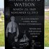 watson black granite memorial grave marker headstone for father
