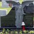 wojke black granite angel cemetery gravestone tall tombstone