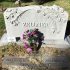 zellner gray granite lilies floral cascade family companion custom headstone