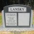 lansky charcoal granite companion double custom headstone