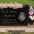 stafford infant black granite and red granite flowers headstone for infant