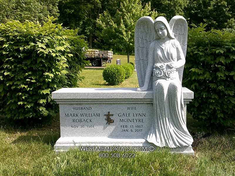roback mausoleum with angel statue