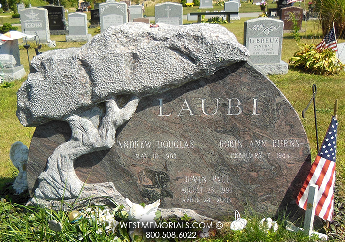 laubi custom tree headstone memorial
