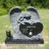 smith headstone black granite hand carved angel custom headstone monument