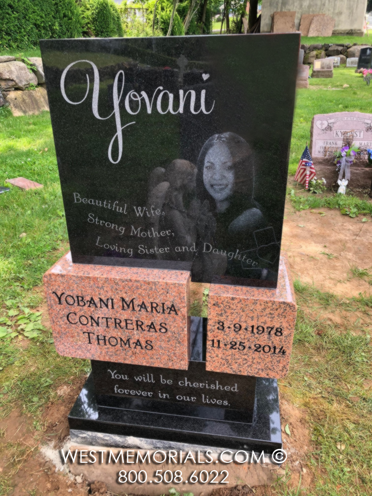 yovani thomas contemporary black gravestone