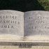 delk raised book bible headstone grave marker